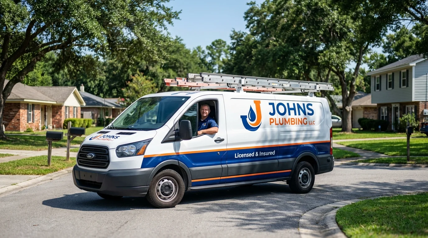 Johns Plumbing LLC service van in Simi Valley, CA