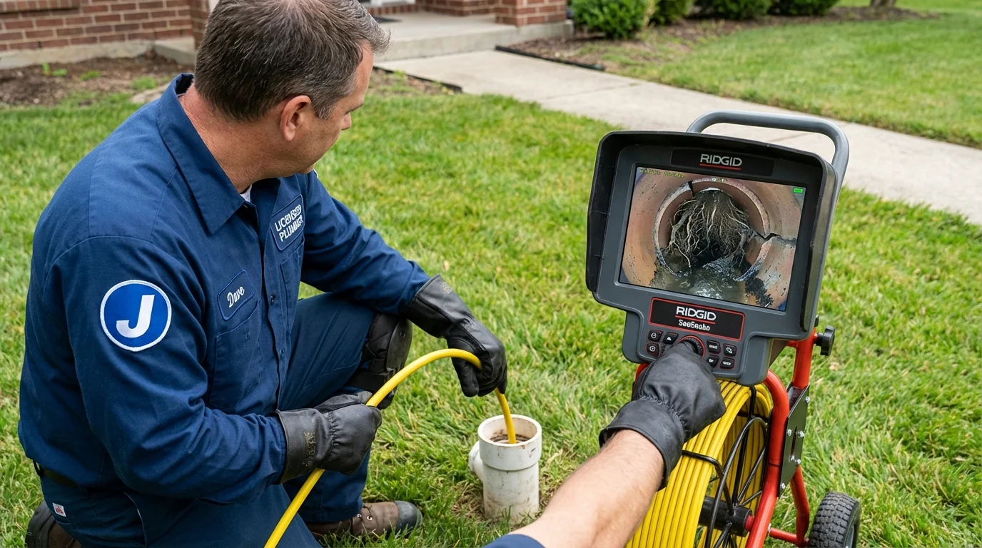 Sewer camera inspection being performed by Johns Plumbing LLC in Simi Valley