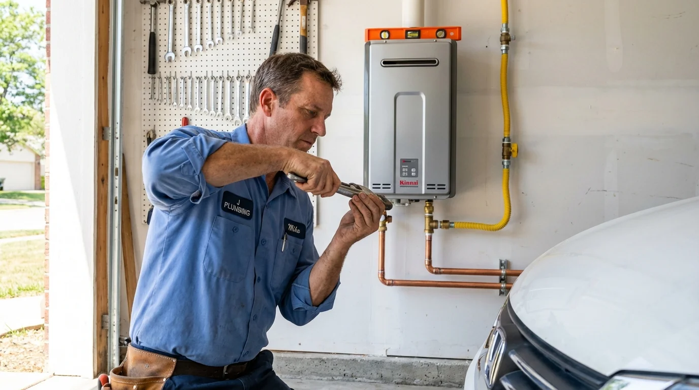 Tankless water heater installation by a Johns Plumbing LLC plumber in Simi Valley